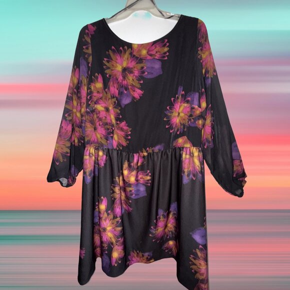 NWOT Taylor Woman Fit & FlareChiffon Knee Length Dress  22W - Picture 2 of 5